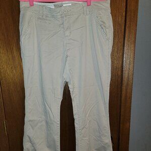 Maurices Khaki Tan Career Flare 15/16 Long Y2K Pants Wide 15 16 Xxl